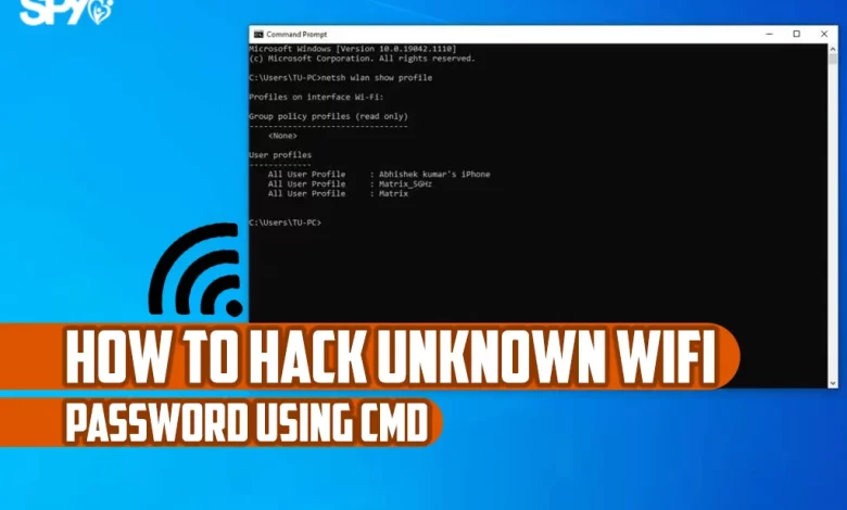 How to hack unknown wifi password using cmd in windows 10?